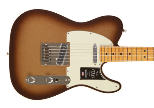 Fender American Ultra Telecaster in Mocha Burst with a Maple fingerboard.