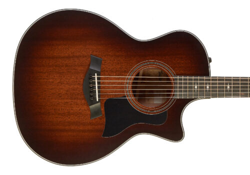 Taylor 324ce V-Class in Shaded Edgeburst with a West African Crelicam Ebony fingerboard.