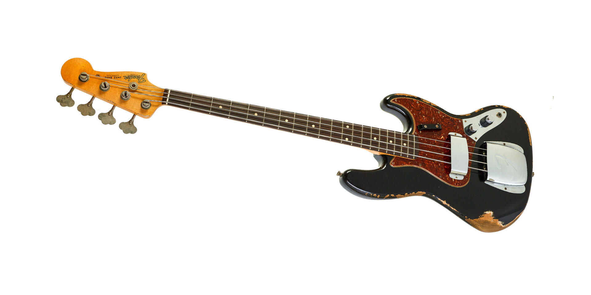 Fender Custom Shop 1960 Jazz Bass Heavy Relic Aged Black Pre Owned 2020 Ec Cz546561
