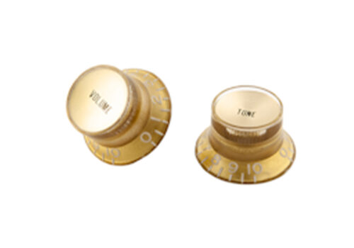Gibson Top Hat Knobs With Gold Metal Inserts 4 Pack Aged Gold