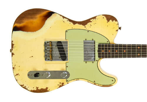Fender Custom Shop Limited Edition CuNiFe Tele Custom Heavy Relic Aged Vintage White 3 Tone Sunburst