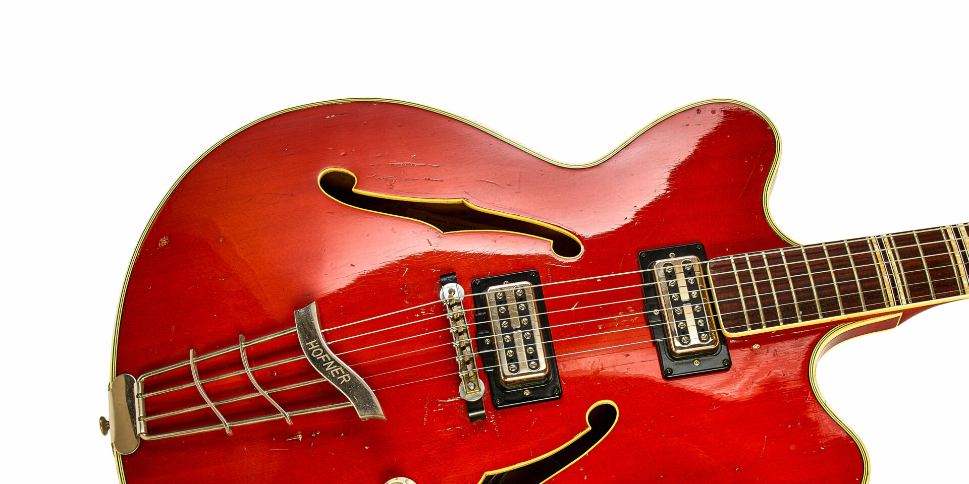 Hofner Verithin Cherry Red (Pre-Owned, 1964, VG+) #2696 - Guitar Village